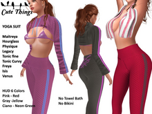 [CT] Yoga Suit -  Hud  6 colors - Legacy - Maitreya - Hourglass -  Freya - Tonic