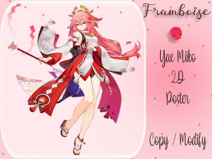 Framboise : Yae Miko 2D Poster