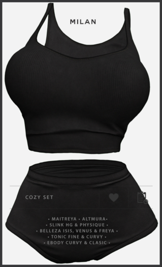 MILAN - Cozy Set Black