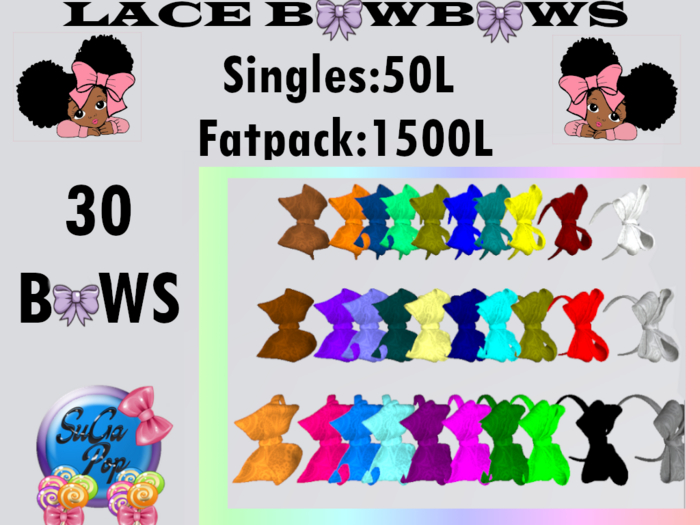 SuGaP0P: Lace Bowbow BOX (BLACK)