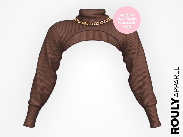 ROULY :: Femme Cropped Pullover - Brown