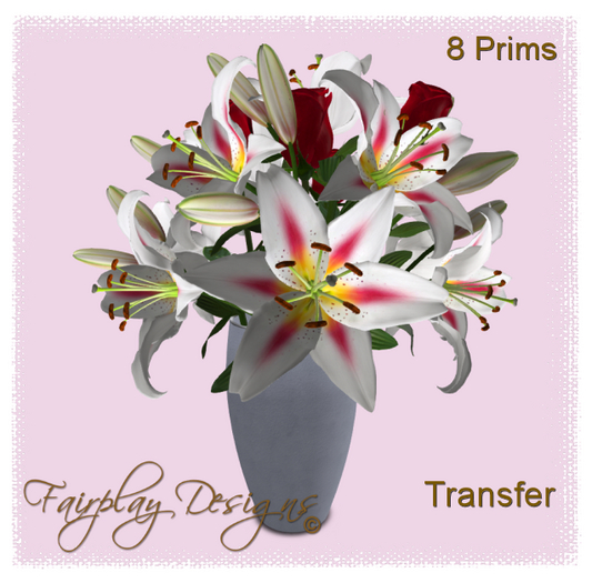 ~Lilies & Red Roses Bouquet~