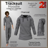 Mode Tracksuit Hoodie [2cute] Charcoal