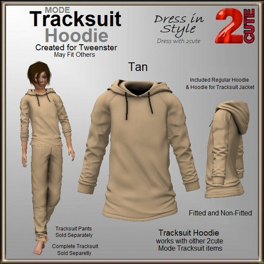Mode Tracksuit Hoodie [2cute] Tan