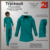 Mode Tracksuit Hoodie [2cute] Teal