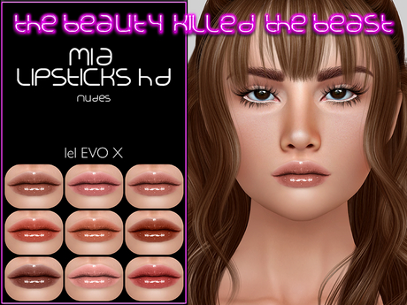 Second Life Marketplace - [TBkTB] - Mia HD Lipsticks [Lelutka EvoX