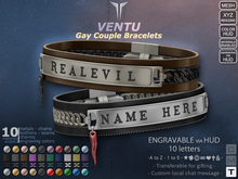 **RE** Ventu Gay Couple Bracelets - ENGRAVING - Transferable