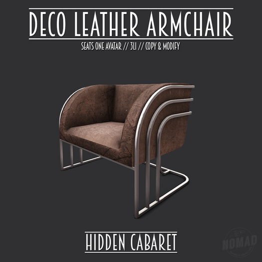 NOMAD // DECO LEATHER ARMCHAIR