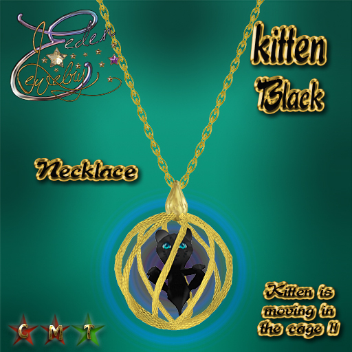 KITTEN BLACK NECKLACE
