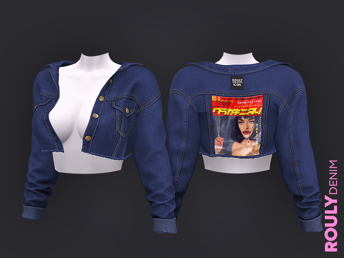 ROULY :: "HotNHeavy" Cropped Denim Jacket V.1 - 09 Rodeo