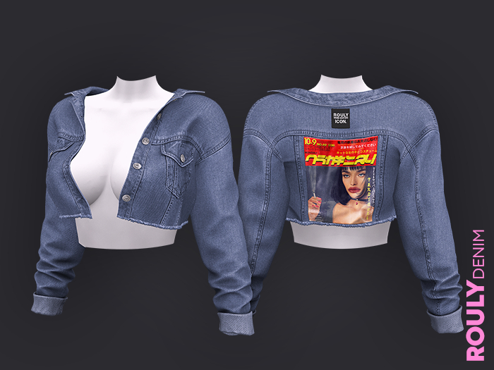 ROULY :: "HotNHeavy" Cropped Denim Jacket V.1 - 07 Pleasure J