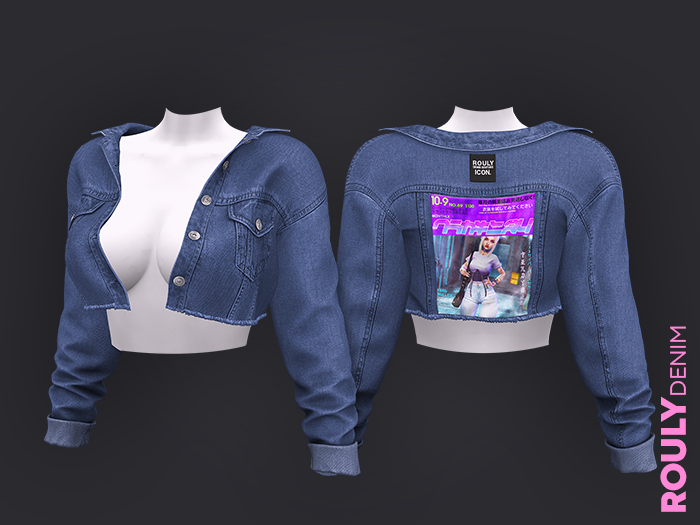 ROULY :: "HotNHeavy" Cropped Denim Jacket V.1 - 08 Amazon