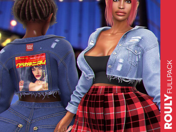 ROULY :: "HotNHeavy" Cropped Denim Jacket V.2 - Fullpack