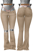 RIOT / Lauren Low Rise Jeans - Taupe