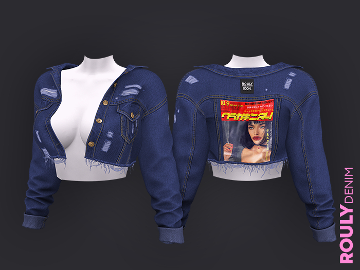 ROULY :: "HotNHeavy" Cropped Denim Jacket V.2 - 09 Rodeo
