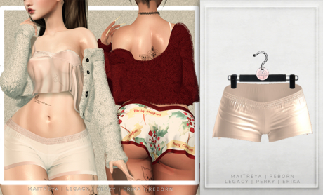 Second Life Marketplace - [Aleutia] Pippa Shorts {Boxed} Nude