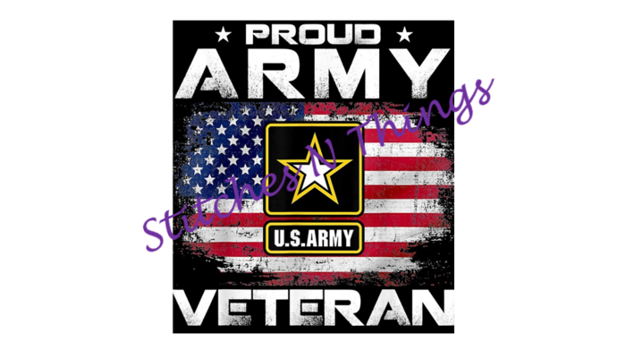 Stitches N Things - Patriotic Proud US Army Veteran patch