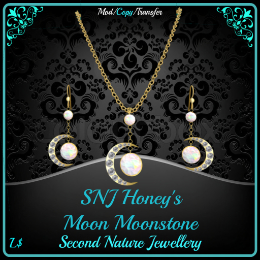 SNJ Honey's Moon Set Moonstone 