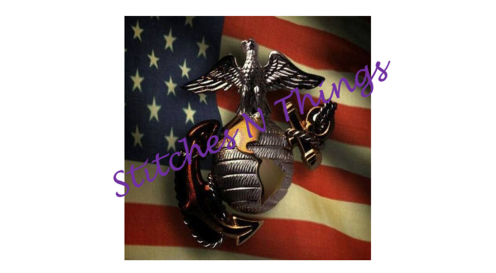Stitches N Things - Patriotic Marine patch