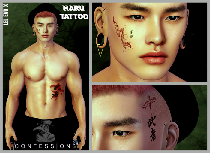 - C - Haru face and body tattoo EVOX 