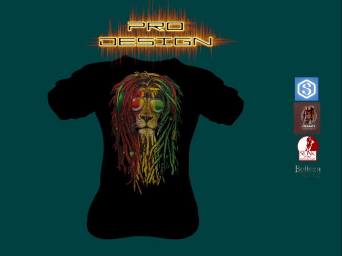 Pro Design RolledUp Sleeves Rasta Lion Gianni,jake,Legacy,Slink