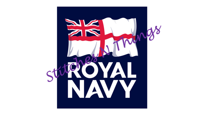 Stitches N Things - British Royal Navy With Background patch
