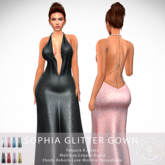 Sophia Glitter Gown White