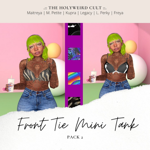 .:: THC ::.  Front Tie Mini Tank - Pack 2