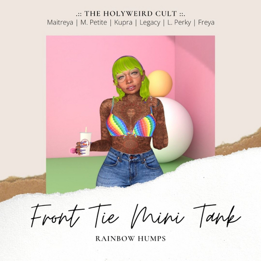 .:: THC ::.  Front Tie Mini Tank - Rainbow Humps