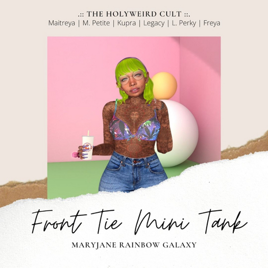 .:: THC ::.  Front Tie Mini Tank - Rainbow MaryJane
