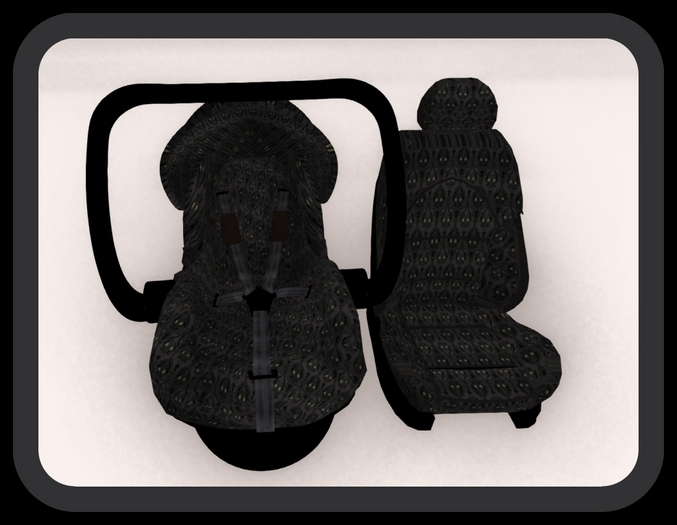 Merci~goth car seat set