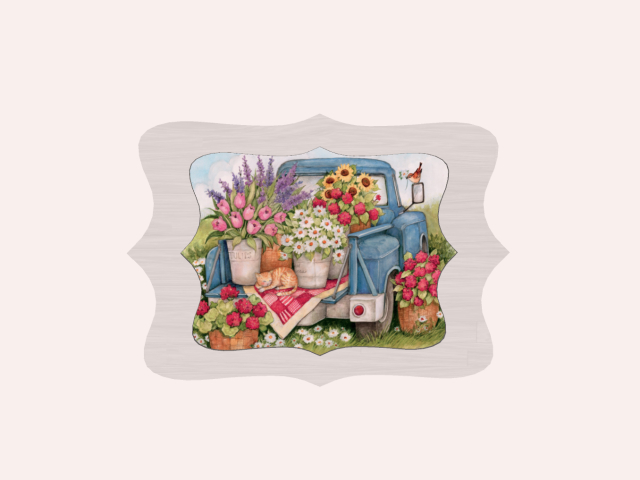 Frame Spring Car Flowers