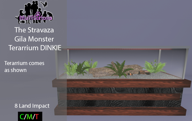*M*Stravaza Gila Monster TerarriumDINKIE(wear or rez to unpack)