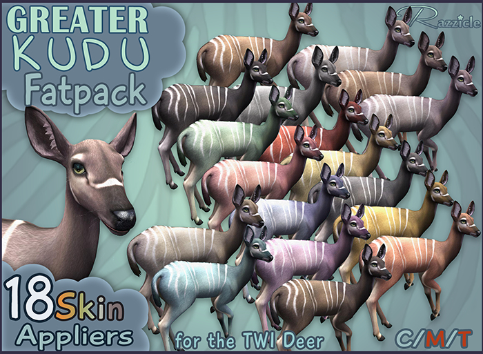 [Razzicle] Greater Kudu Skin Applier Pack