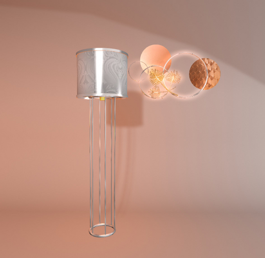Crystal Silver floor lamp