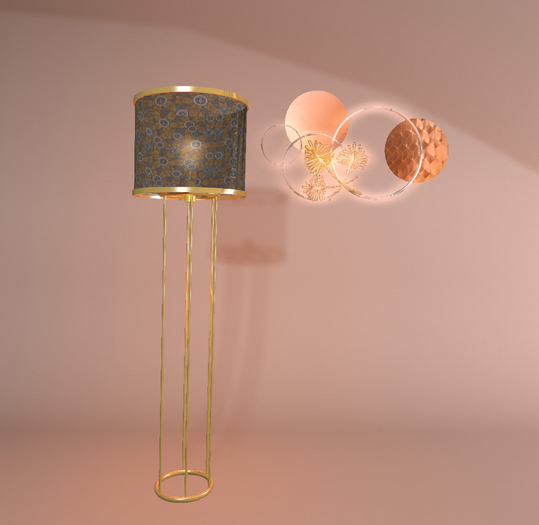 Crystal Gold floor lamp 