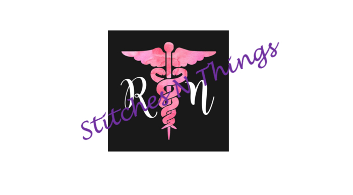 Stitches N Things - RN Pink Logo patch