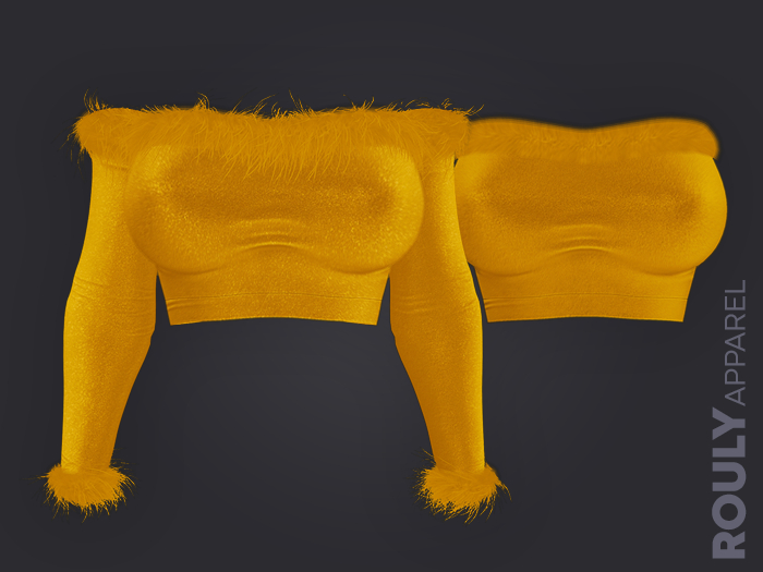 ROULY :: Velvet Sparkle Couture Top - Yellow