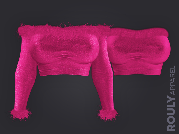 ROULY :: Velvet Sparkle Couture Top - Magenta