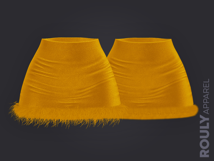 ROULY :: Velvet Sparkle Couture Skirt - Yellow