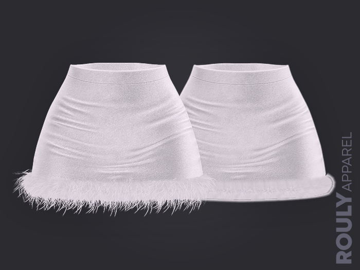 ROULY :: Velvet Sparkle Couture Skirt - White