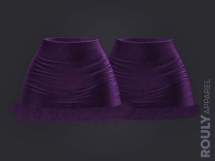 ROULY :: Velvet Sparkle Couture Skirt - Violet