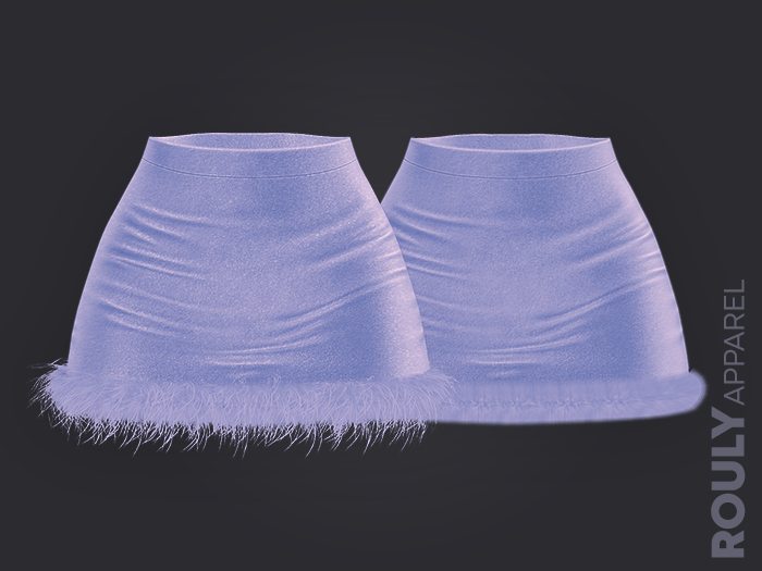 ROULY :: Velvet Sparkle Couture Skirt - Sky Blue