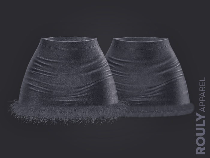 ROULY :: Velvet Sparkle Couture Skirt - Silver