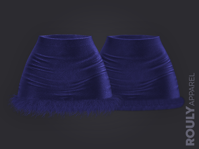 ROULY :: Velvet Sparkle Couture Skirt - Royal Blue