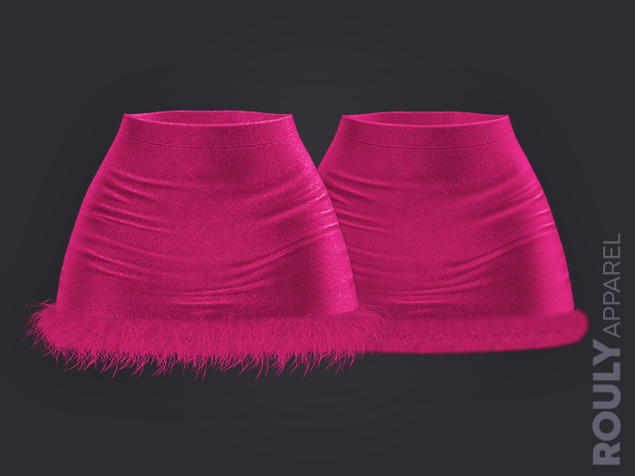 ROULY :: Velvet Sparkle Couture Skirt - Magenta