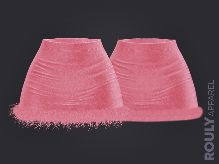 ROULY :: Velvet Sparkle Couture Skirt - Bublegum