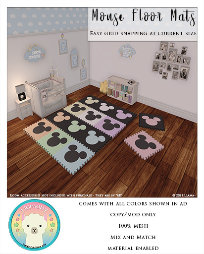 [Llamaby] Mouse Floor Mats