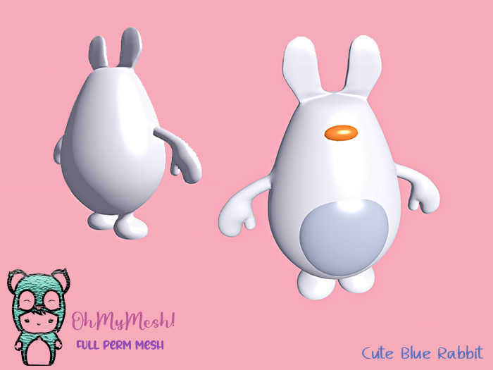 OhMyMesh! Cute Blue Rabbit - Full Perm Mesh