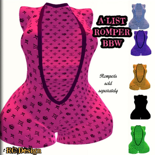 A LIST SHORTS ROMPER BLUE BBW